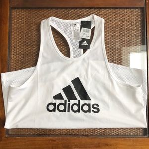 NWT: Adidas D2M Logo Racerback Tank